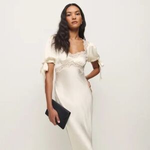 Reformation Stella Silk Dress